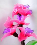 Pink Orchids on stems - fairy lights - Long
